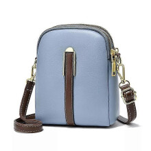 (blue) Leather Small Crossbody Bags , Cell Phone Bag, Mini Over Shoulder Handbag Purse