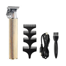 (gold) Professional Men's Hair Trimmer Clipper 0mm Baldheaded Cutter Beard Shaving Precision Finishing Hair Cutting Machine