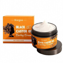 (3pcs) Black Castor Oil Curl Defining Cream, Anti-Frizz Curl Enhancer for Wavy & Curly Hair, Hydrating Curl Cream to Define All Curls