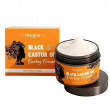 (2pcs) Black Castor Oil Curl Defining Cream, Anti-Frizz Curl Enhancer for Wavy & Curly Hair, Hydrating Curl Cream to Define All Curls