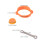 1Set Orange Silicone Anti-Spill Adaptive Utensils Holder for Elderly 2