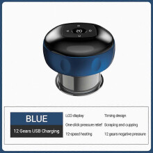 (blue) Cellulite Machine, 5-in-1 Adjustable 12 Levels Levide Smart Cupping