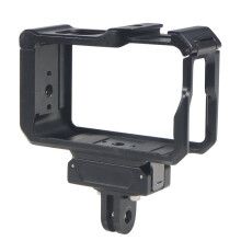 Metalen Kooi met Magnetische Basisplaat voor Action 3 Pro Beschermend Frame, Behuizing, Uitschuifbare Cold Shoe-Houder, 1/4" Statiefadapter