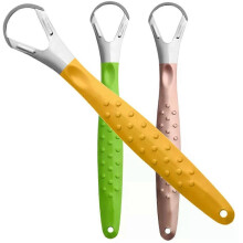 Tongue Scraper, 3 Pcs Adult Tongue Cleaner for Coating Removal