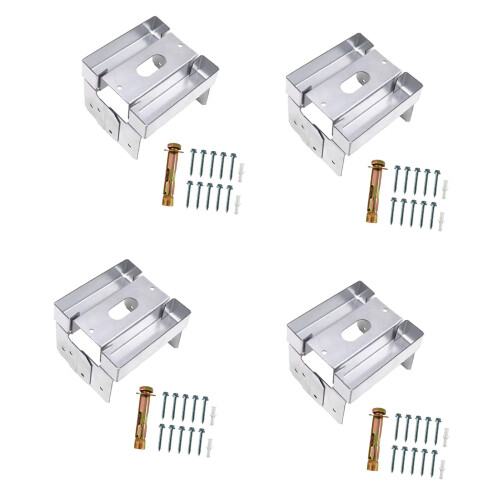 Galvanized Steel Modifiable 4x4 Column Base With-Pack of four
