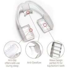 Anti Teeth-Grinding Dental Guard-Ready To Use-No Boiling Or Molding,  , Sleek And Comfortable Works for Upper And Lower Jaw, Relieves Pain And Corr