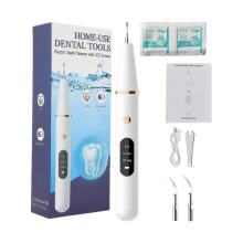 (1) White Portable Ultrasonic Tooth Cleaner Deep Cleaning Teeth Tartaro Remover ForDental Cleaning Teeth