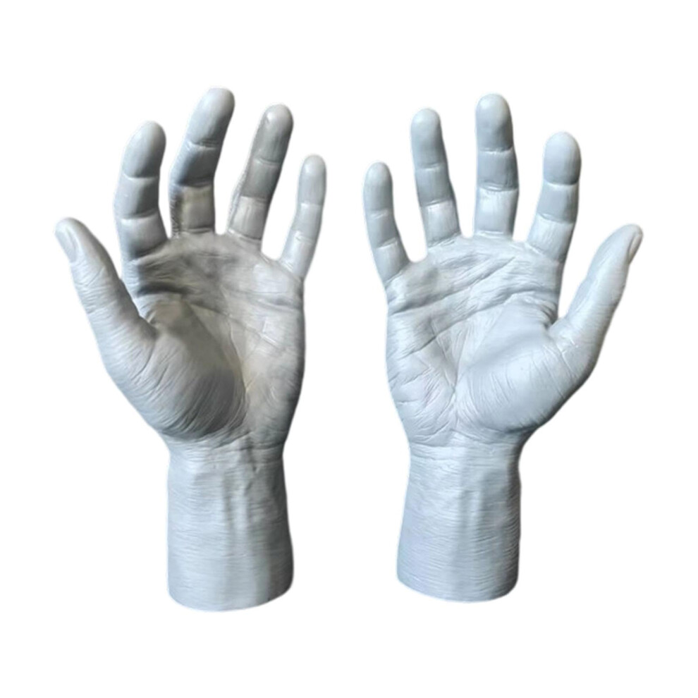 2X Realistic Male Hand Mannequin for Nail Practice and Halloween Display Props