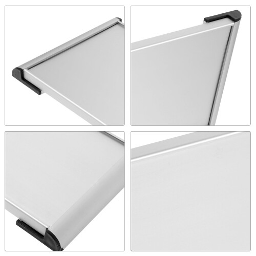 Blank aluminiums navneplade 28x12cm sølv 1