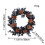 Black Halloween Wreath with Pumpkin 30cm 2