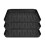 Black Boot Tray Mat Waterproof Raised Edge 3 Pack 3
