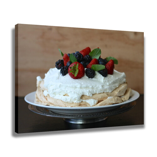 Mixed Berries Pavlova Canvas Poster 1