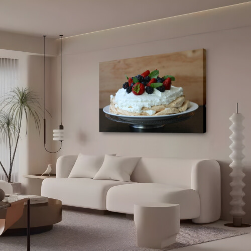 Mixed Berries Pavlova Canvas Poster 2