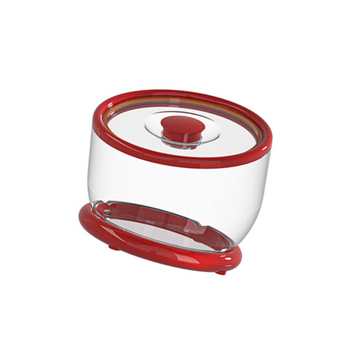 Récipient pratique à grains de riz avec poignée-Rouge S