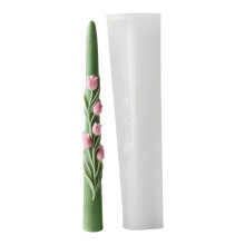 Silicone Embossed Candle Making Mould Featuring Flower-5614