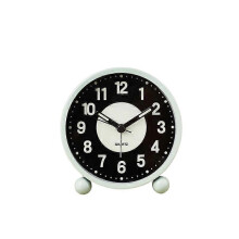 (green) Silent Bedside Alarm Clock | Non~Ticking | Glow-in-the-Dark Bedroom Clock