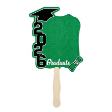 2026 Graduation Souvenirs Fan With Custom Photo Space-Green 1