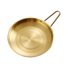 Stainless Steel Round Tray For Steak Snacks Barbecue-gold big