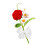 Die einzigartige handgefertigte Garnblumenkollektion „Rosen-Rot 1