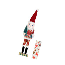 38Cm Wooden Christmas Tree Advents Calendar Nutcrackers Ornament