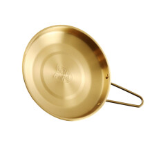 Elegant 304 Stainless Steel Round Serving Tray-gold middle