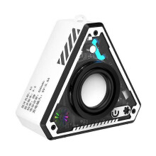 (white) V2 Cool Mecha Bluetooth Speaker Cross-border Wireless Bluetooth Speaker Subwoofer HiFi Surround Sound Outdoor Portable