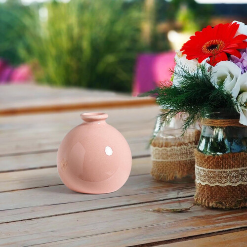 Keramikvase – Rosa, vielseitiges Tischgesteck 1