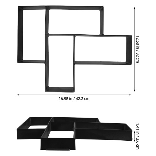 Durable Black Plastic Brick Molds for Concrete Garden Paths and Patios 1