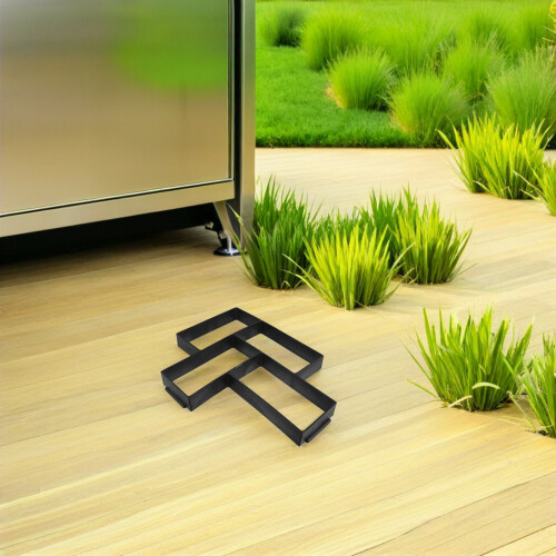 Durable Black Plastic Brick Molds for Concrete Garden Paths and Patios 2