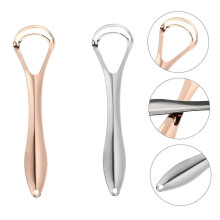 2pcs Tongue Brush Cleaning Tool Stainless Spatula Baby Tongue Coating Scraper