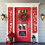 Manfiter Christmas porch banner red welcome 2 pcs 6