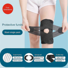 (XL, black) Knee Brace Knee Support Compression Sleeve With Side Stabilizers Silicone