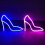 LED Neon Light - High Heel Shape, 28 x 27 cm, USB or 3