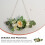 Artificial Peony Wreath Wall Decor 12cm x 38cm 1