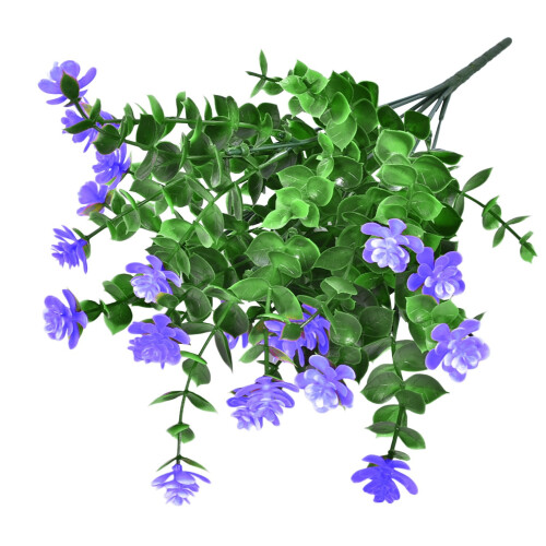 Artificial Eucalyptus Flower Blue Purple 35cm