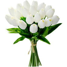 Kunstige tulipaner i lyserød silkeblomster 10 stk.