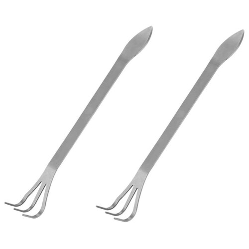 Ancinho para raízes em aço inoxidável com cabo ergonômico (pacote com 2)