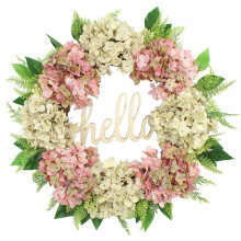 Artificial Hydrangea Wreath 55cm