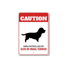 Aluminum Caution Sign Glen of Imaal Terrier 8 x 12 Inch