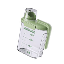 Sturdy Long Handle Cereal Canister For Dog Food And Home-Green