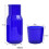 Glass Water Carafe 18.6 oz Blue 2