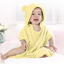 Serviette à capuche pour enfants en microfibre douce et absorbante (1 paquet)