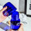 Glass Water Carafe 18.6 oz Blue 3