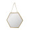 Vintage Gold Hexagon Wall Mirror 1