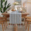 Cotton Linen Table Flag with Tassel Gray 1 pcs 1