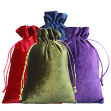 4 Pcs Pleuche Drawstring Candy Bags 20x13cm