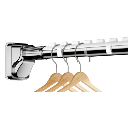 Durable Metal Extendable Garment Hanging Bar For Bathroom-C