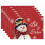 Set van 6 rode kerstplacemats, 30 x 45 cm 1