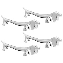 Reposapalillos de aleación de zinc con forma de perro (4 unidades)