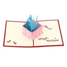 Carte de vœux 3D Chat en relief – Papier fait main, 20 x 15 x 7 cm